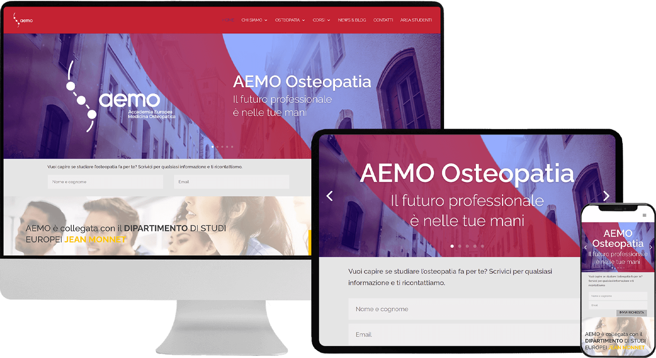 Realizzazione Sito web per Scuola di Osteopatia AEMO