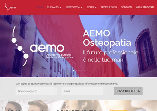 Realizzazione Sito web per Scuola di Osteopatia AEMO