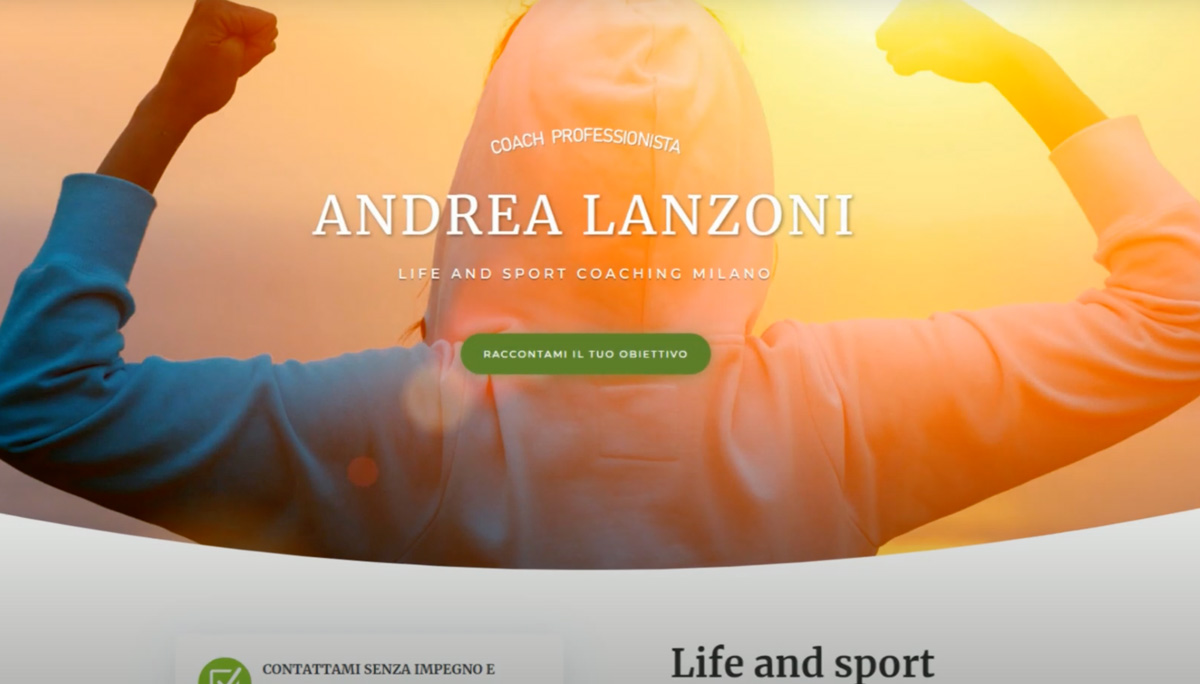 Sito web per life e sport coach Andrea Lanzoni